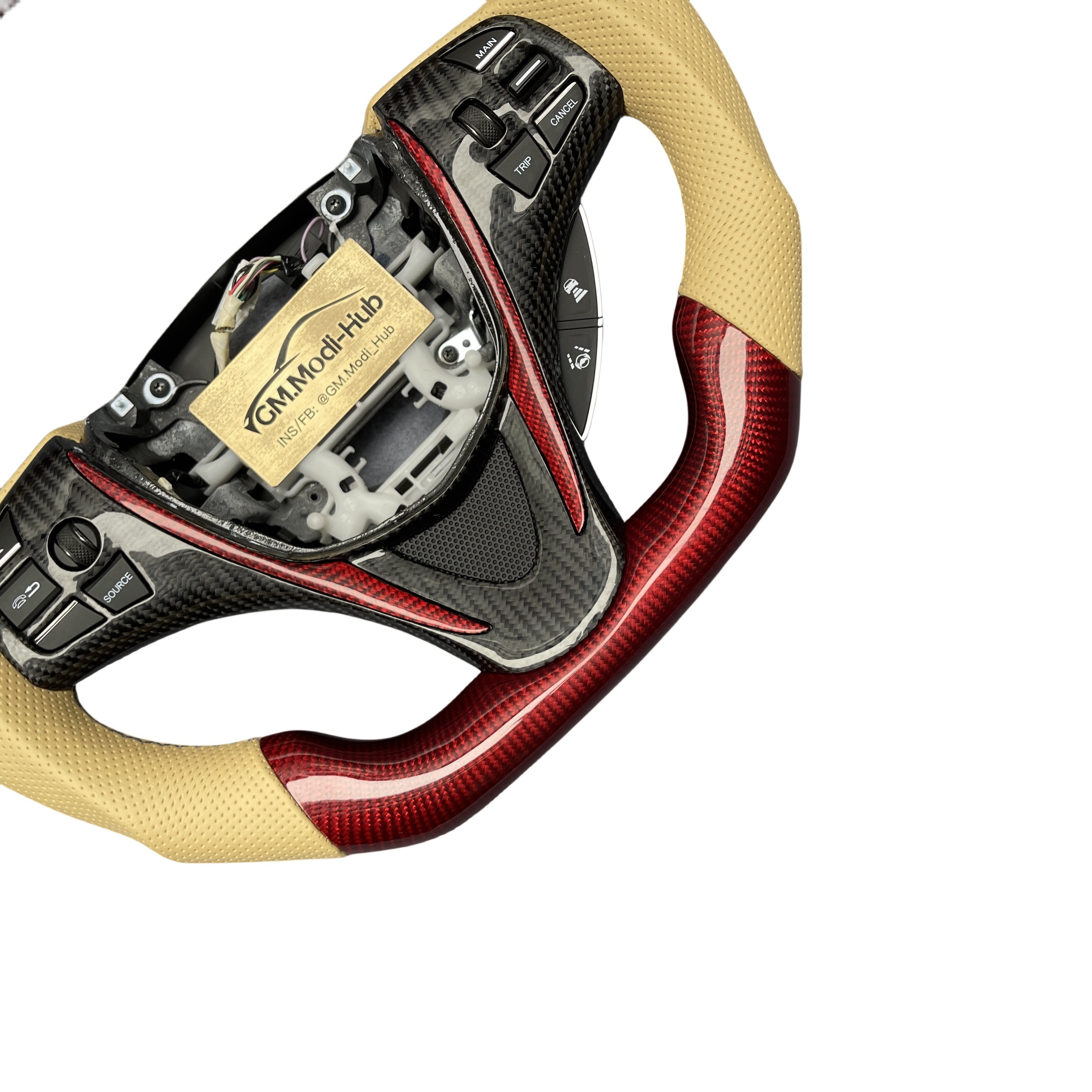 GM.Modi Hub Custom Carbon Fiber Car Steering Wheel For Acura 2015 -2020 TLX / 2014-2020 MDX