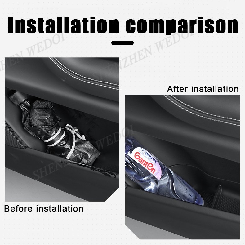 Car Accessories Passenger 2024 Door Protector Side Storage Box for Tesla Model X Front and Rear Door Slot Pocket