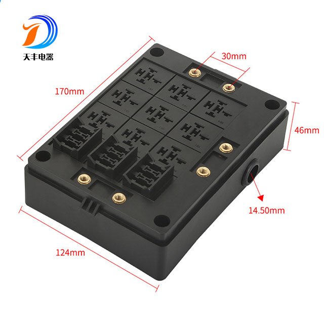 6 or 12 Way Circuit Blade Mini Fuse Relay Box Block 12v 32v Automot Fuse Box with Relays