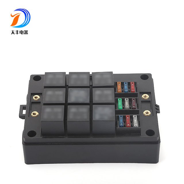 6 or 12 Way Circuit Blade Mini Fuse Relay Box Block 12v 32v Automot Fuse Box with Relays