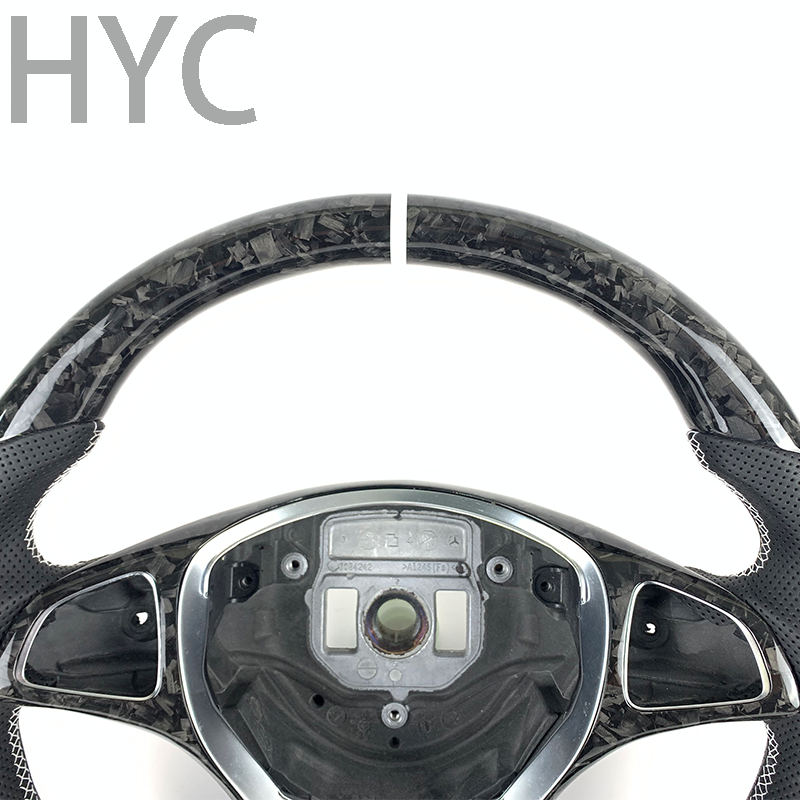 Customized Carbon car Accessories for Mercedes Benz W204 W205 W213 W212 W211 GLC GLA GLE Forged Carbon Fiber Steering Wheel