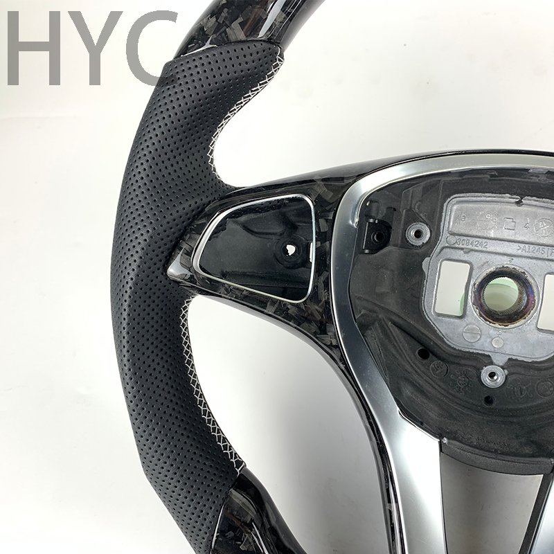 Customized Carbon car Accessories for Mercedes Benz W204 W205 W213 W212 W211 GLC GLA GLE Forged Carbon Fiber Steering Wheel