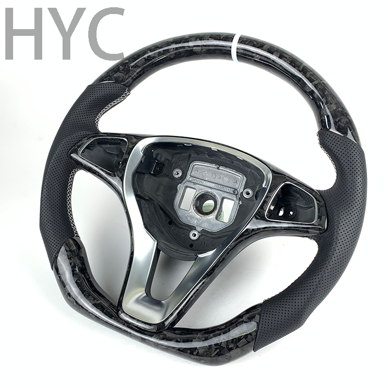 Customized Carbon car Accessories for Mercedes Benz W204 W205 W213 W212 W211 GLC GLA GLE Forged Carbon Fiber Steering Wheel
