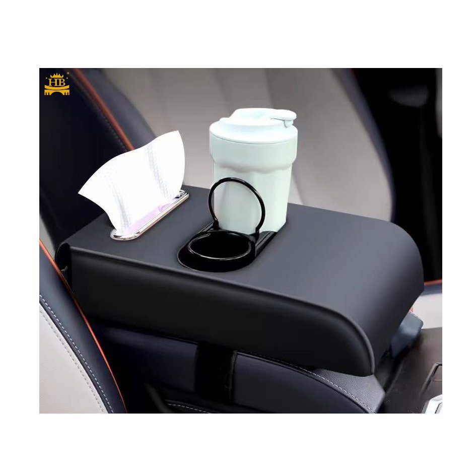Car Interior Kits Auto Center Console Armrest Organizer Booster Cover with Cup Holder