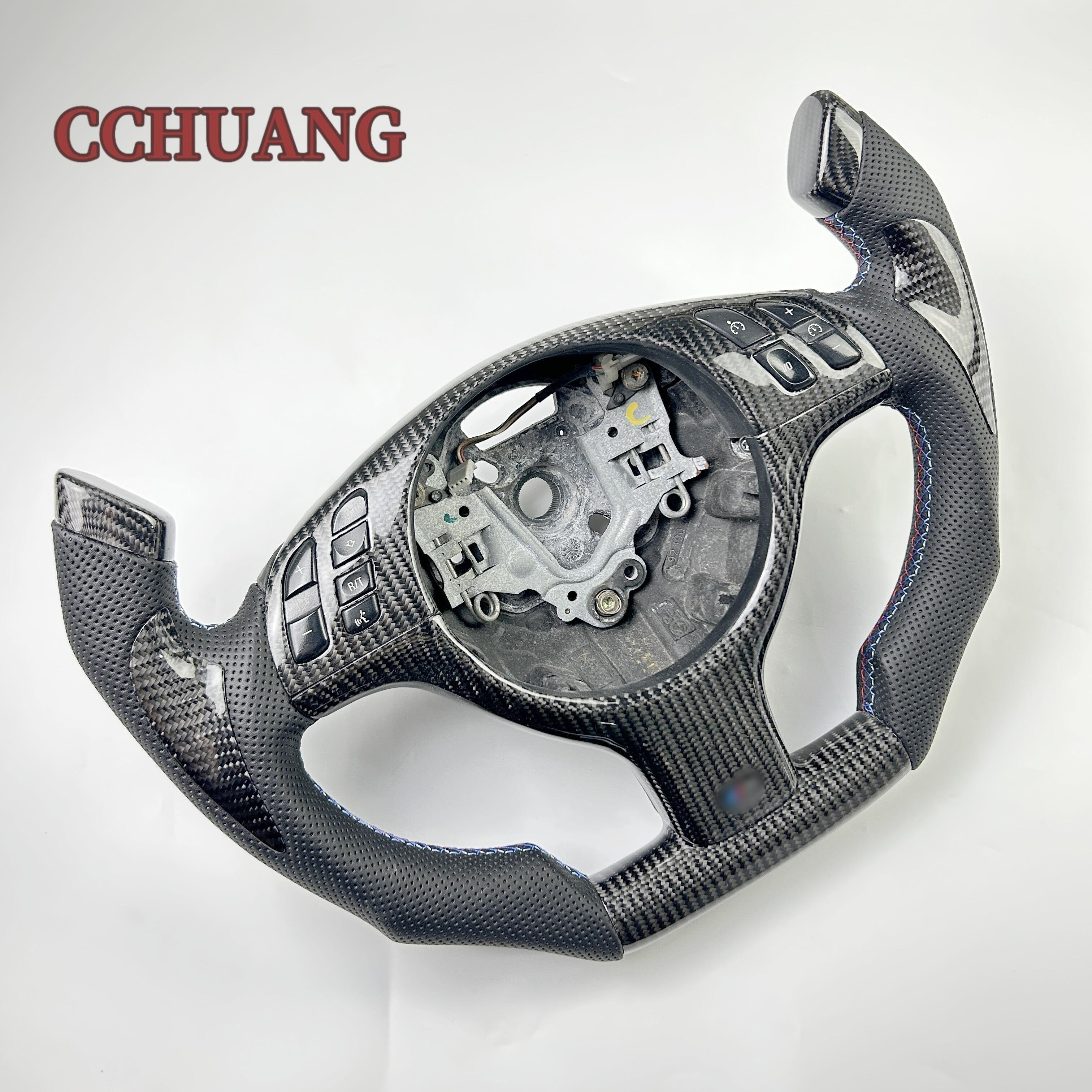 Wholesale for BMW M3 E46 E39 E53 330ci 325i steering wheel Carbon fiber hand-made leather custom car steering wheel