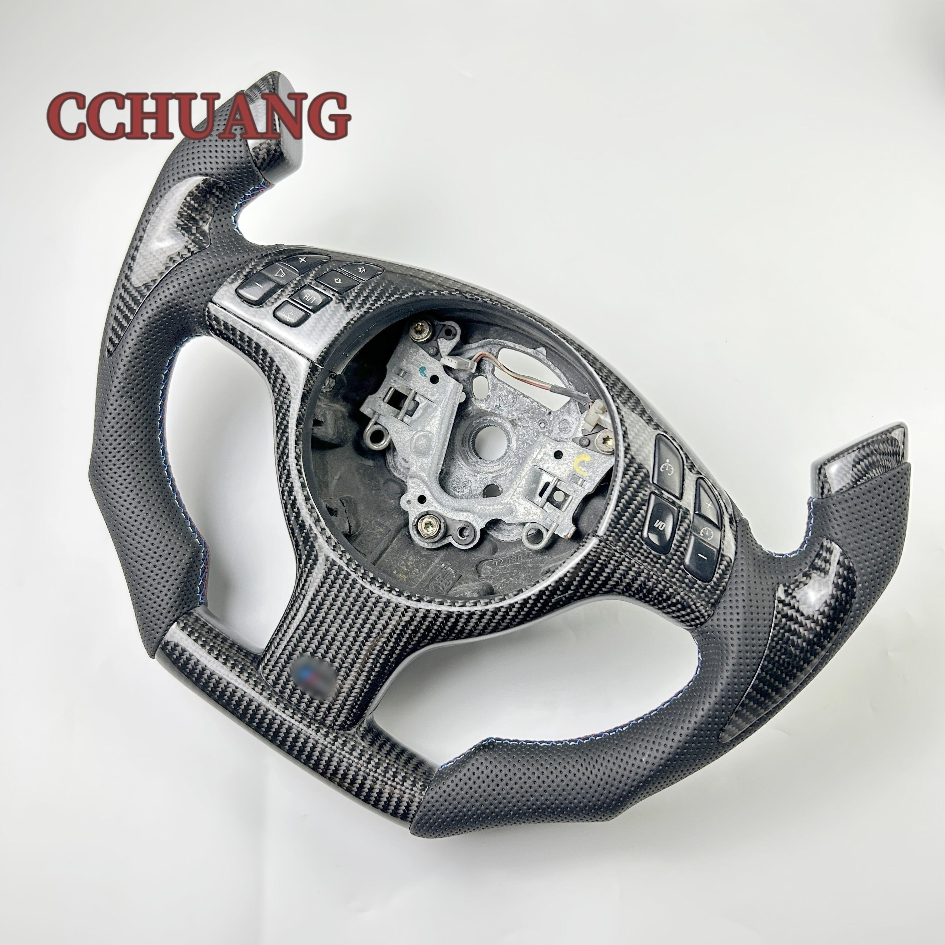 Wholesale for BMW M3 E46 E39 E53 330ci 325i steering wheel Carbon fiber hand-made leather custom car steering wheel