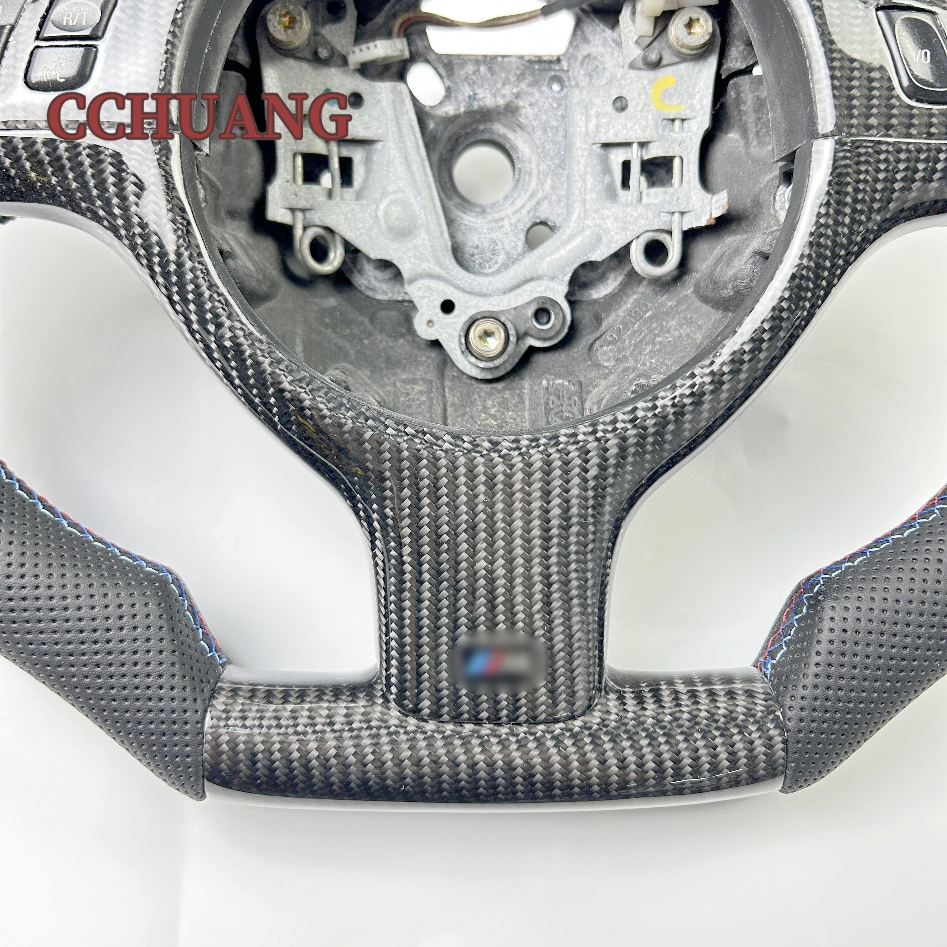 Wholesale for BMW M3 E46 E39 E53 330ci 325i steering wheel Carbon fiber hand-made leather custom car steering wheel