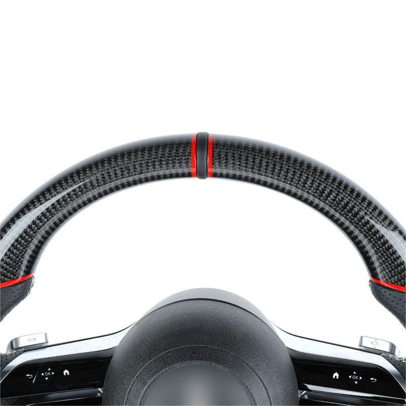 For Mercedes Benz S223 C206 232 E213 W221 W212 W464 c250 gle 43 amg carbon fiber Steering Wheel V S class OLED RPM Car leather