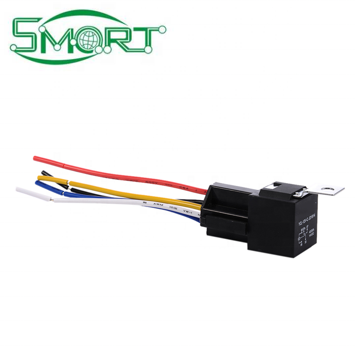 Smart Electronics 12V 30/40 a 5 Pin 5P Automotive Harness New Arrival High-quality Car Auto 5 Wire Relay Socket
