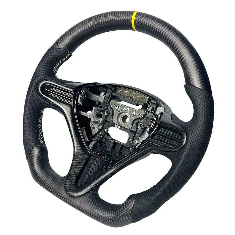 Customized sports car steering wheel matte carbon fiber For Honda FIT2 GE8 Leather carbon fiber steering wheel