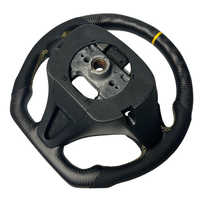 Customized sports car steering wheel matte carbon fiber For Honda FIT2 GE8 Leather carbon fiber steering wheel