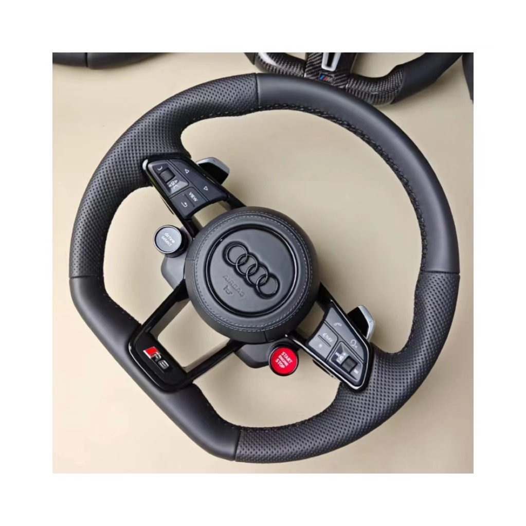 t Custom Car Steering Wheel Exhaust LED Rpm Carbon Fiber Steering Wheel 2014-2019