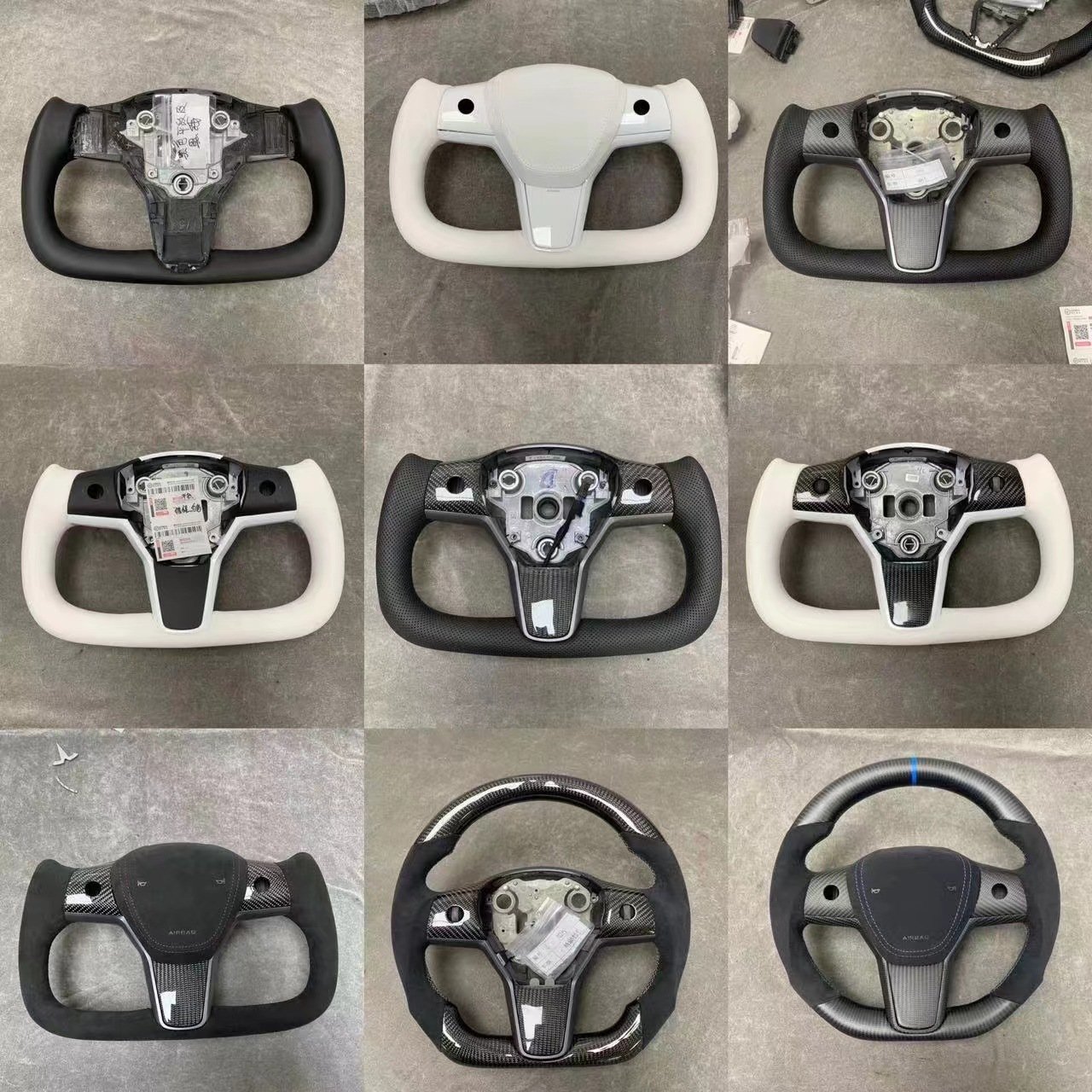 Customized Carbon Fiber Flat Bottom Steering Wheel for Tesla Model 3 Y X S Yoke Car Accessory
