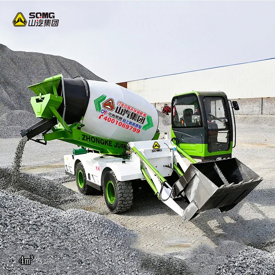 Self Loading diesel Portable Concrete Mixer Machine with Pump Truck to Make Concrete Blocks with Lift Concrete Mixer Truck