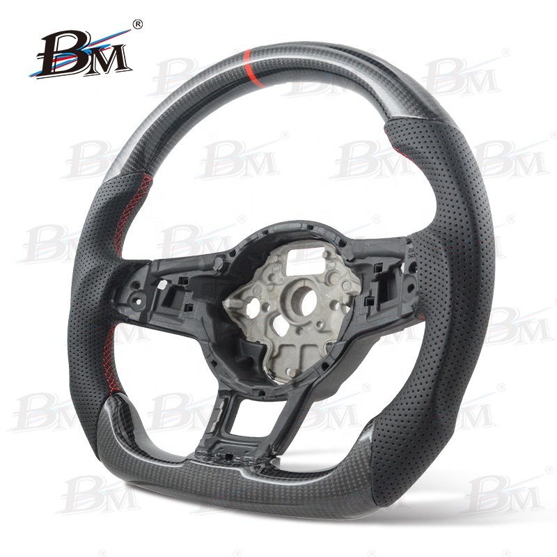 For Golf MK7/7.5 GTI R Volkswagen Car Model Real Carbon Fiber Sport High Quality Steering Wheel 2013 2014 2015 2016 2017-2020