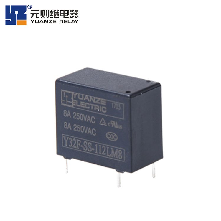 Yuanze Y32F 8A Mini Power Relay Micro Electromagnetic Rele Epoxy PCB Board HF32F SPST 4pin Relay Teko OJ 5V 12VDC 8A 0.2w Black