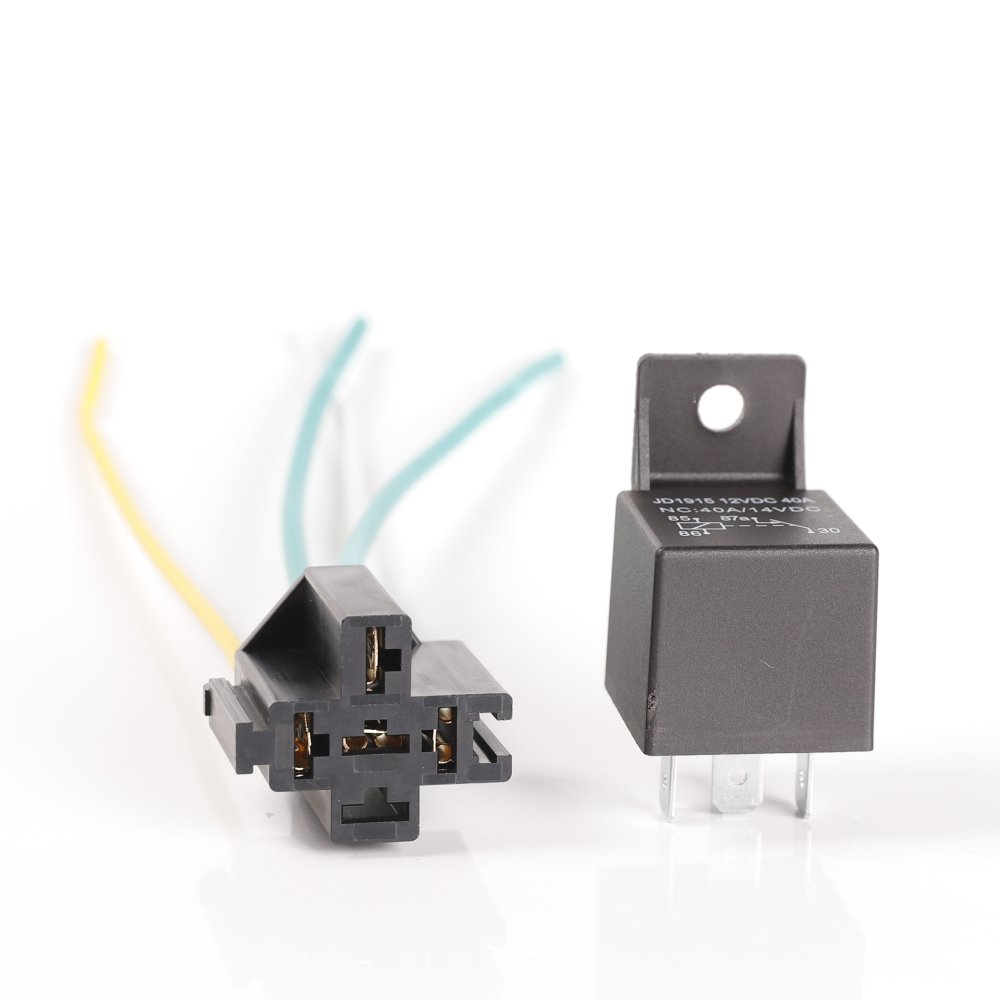 JD1915 12V 4pin Normally Closed Auto Relays Waterproof Relay with Harness Kit for GPS