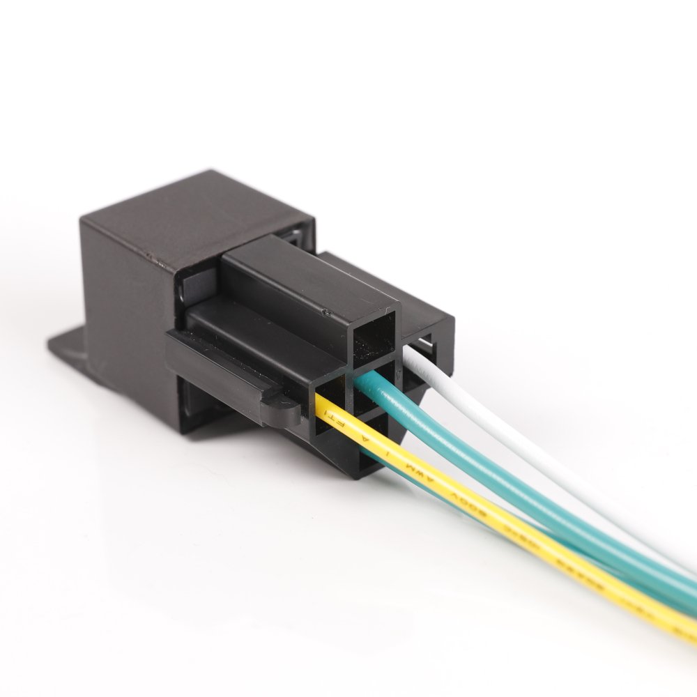 JD1915 12V 4pin Normally Closed Auto Relays Waterproof Relay with Harness Kit for GPS