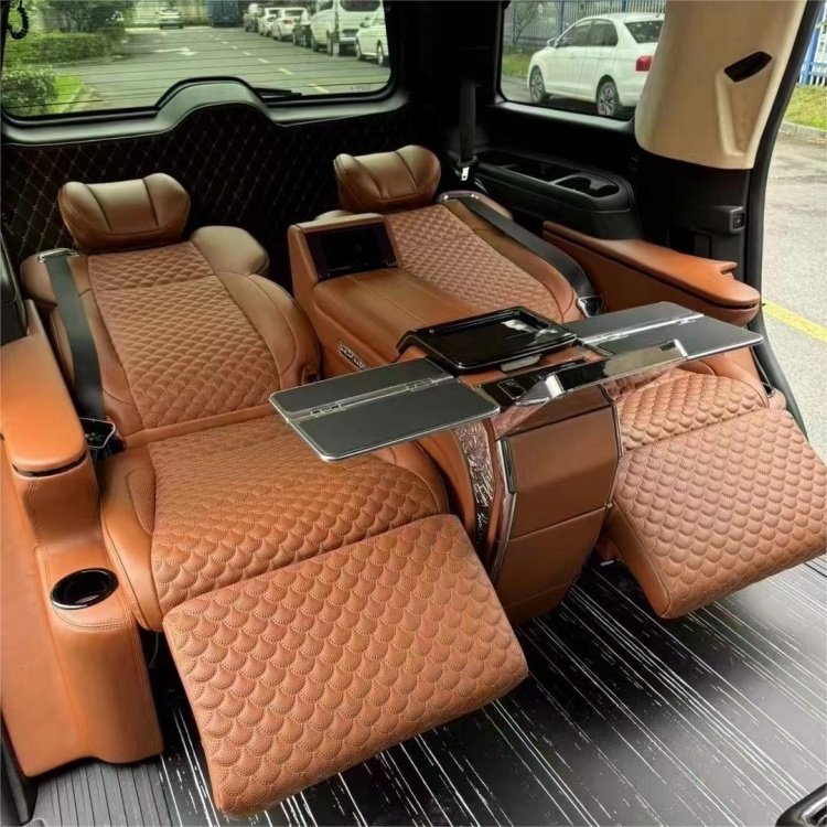 Newest Factory Auto Folding Table Rear Seats Kit with Armrest Console Box Car Folding Table Vip Seat Kit