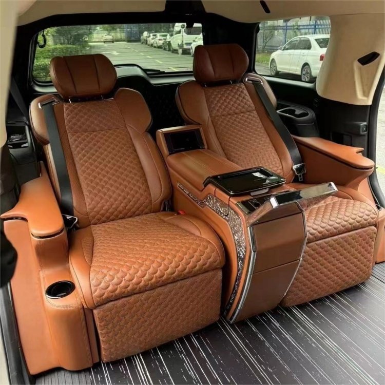 Newest Factory Auto Folding Table Rear Seats Kit with Armrest Console Box Car Folding Table Vip Seat Kit