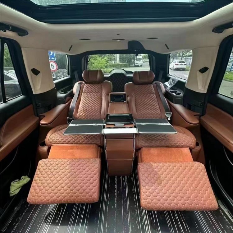 Newest Factory Auto Folding Table Rear Seats Kit with Armrest Console Box Car Folding Table Vip Seat Kit