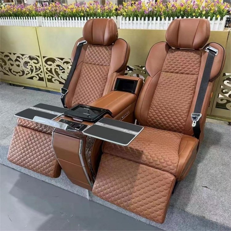 Newest Factory Auto Folding Table Rear Seats Kit with Armrest Console Box Car Folding Table Vip Seat Kit