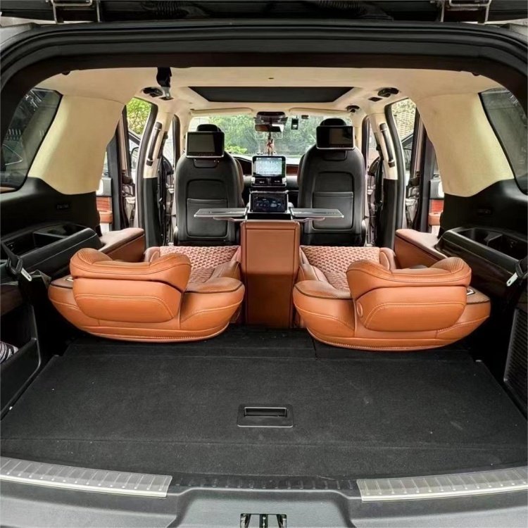 Newest Factory Auto Folding Table Rear Seats Kit with Armrest Console Box Car Folding Table Vip Seat Kit