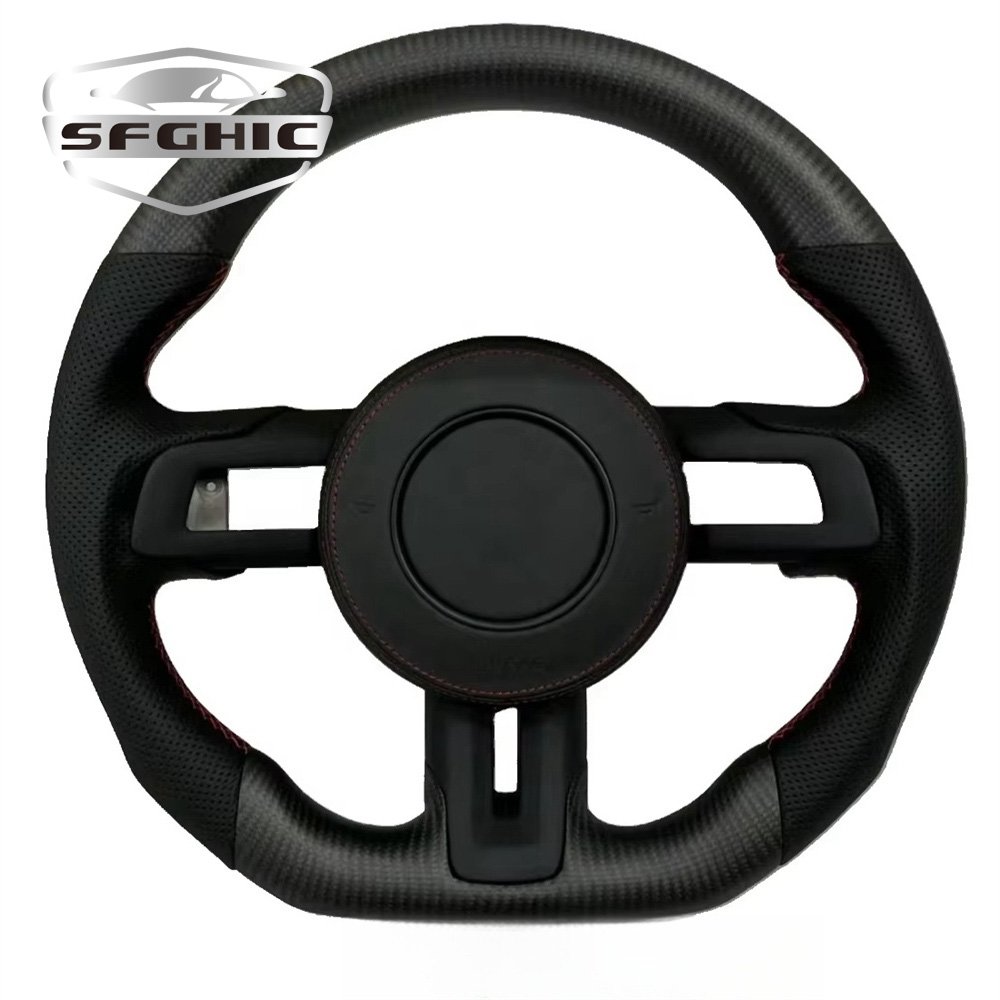 Customized LED Car Steering Wheel For Ford Mustang GT Shelby 2015-2023 Carbon Fiber Turning Steering Wheel Car Accessories