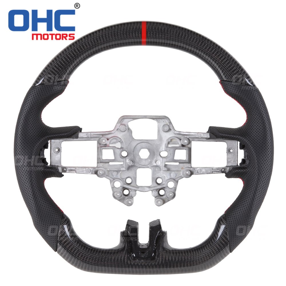 Real Carbon Fiber Steering Wheel Fit for Ford Mustang 2018 2019 2020 2021 Steering Wheel Carbon Fiber ohc motors