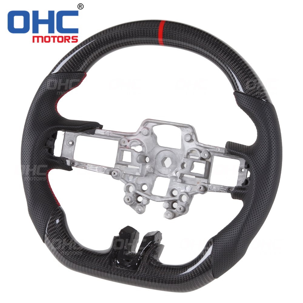 Real Carbon Fiber Steering Wheel Fit for Ford Mustang 2018 2019 2020 2021 Steering Wheel Carbon Fiber ohc motors