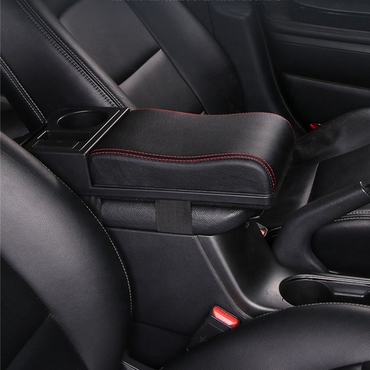 Universal Vehicle Elbow Rest Car Armrest Box with USB Charging Ports Cup Holder