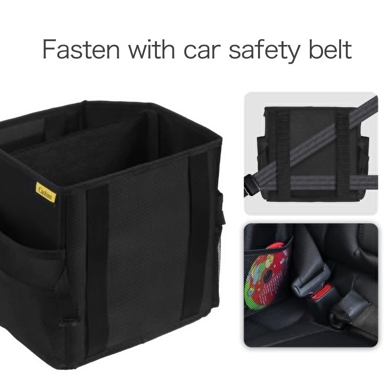 Small Car Organizer , Car Storage Organizer with Detachable Divider, Car Seat Organizer for Kids With Multi-Pockets &Handles