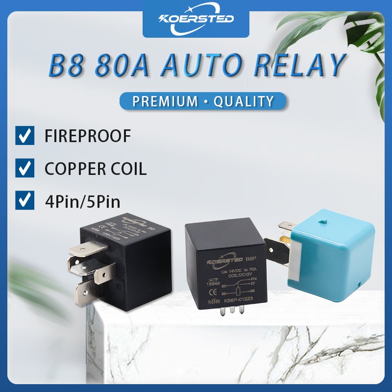KKA-B8/A8 Series High Quality 70A/80A Automotive Relay 12V/24V Cubic/PPA6 Metal Bracket Transparent Type New Condition for Autos