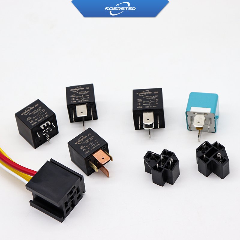KKA-B8/A8 Series High Quality 70A/80A Automotive Relay 12V/24V Cubic/PPA6 Metal Bracket Transparent Type New Condition for Autos