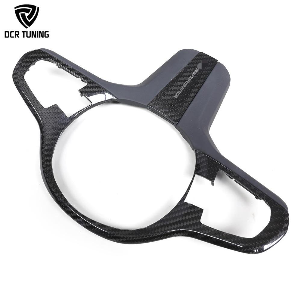 For BMW Dry Carbon Fiber Steering Wheel Trim G30 X3 G01X4 G02 6 SER GT G32 2017-19 Interior Steering Middle Cover Car Upgrade