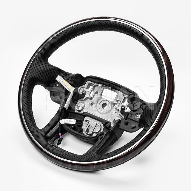Wood W/heated D-Type Racing Design Car Steering Wheel Nappa Perforated Leather for Land Rove Range Rover Sport L494 Evoque Velar
