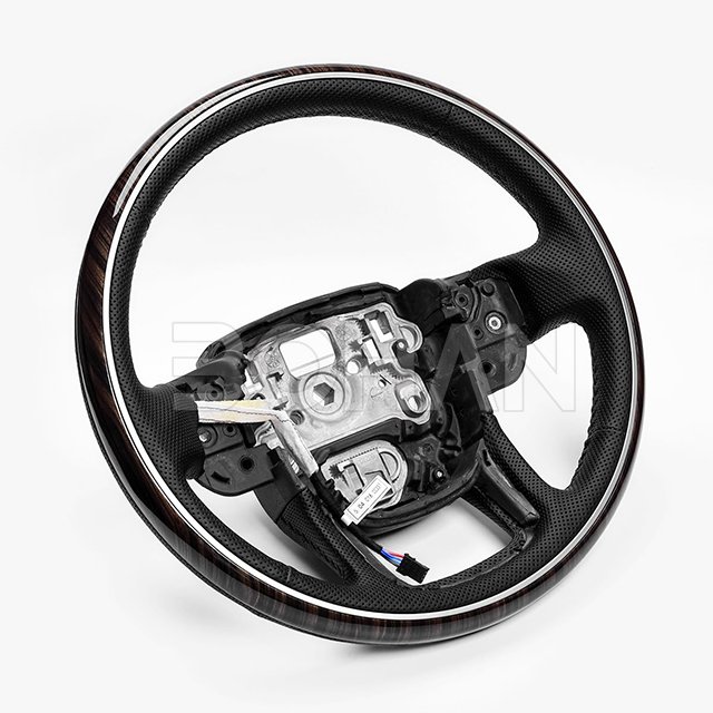 Wood W/heated D-Type Racing Design Car Steering Wheel Nappa Perforated Leather for Land Rove Range Rover Sport L494 Evoque Velar