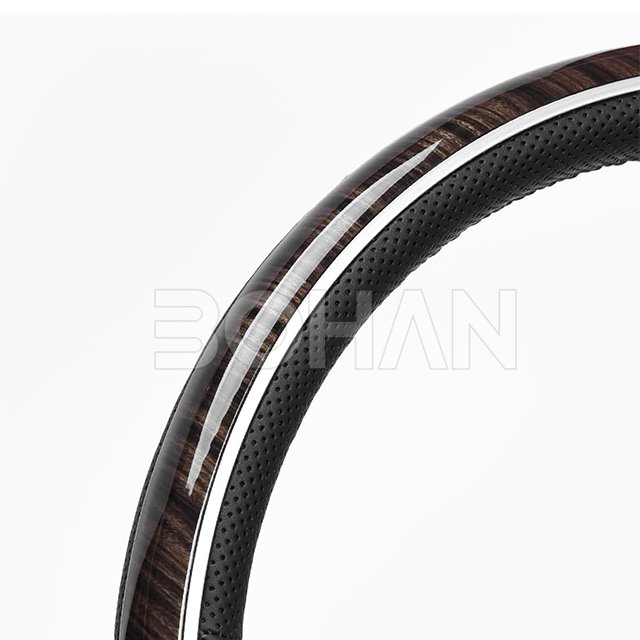 Wood W/heated D-Type Racing Design Car Steering Wheel Nappa Perforated Leather for Land Rove Range Rover Sport L494 Evoque Velar