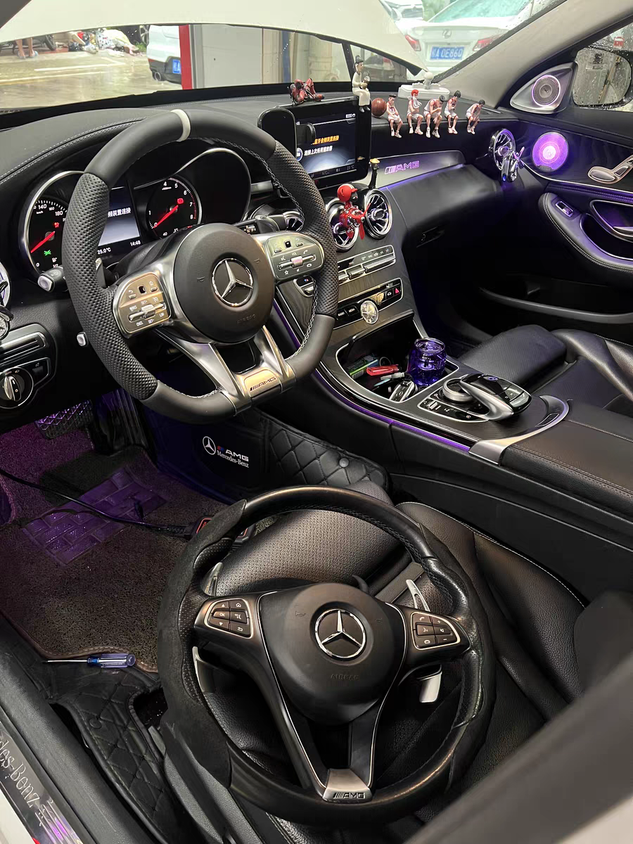 C CLASS W204 C63 W212 W218 W207 W172 SLK Matt Carbon Fiber Steering Wheel For Mercedes Benz AMG Car Steering Wheel