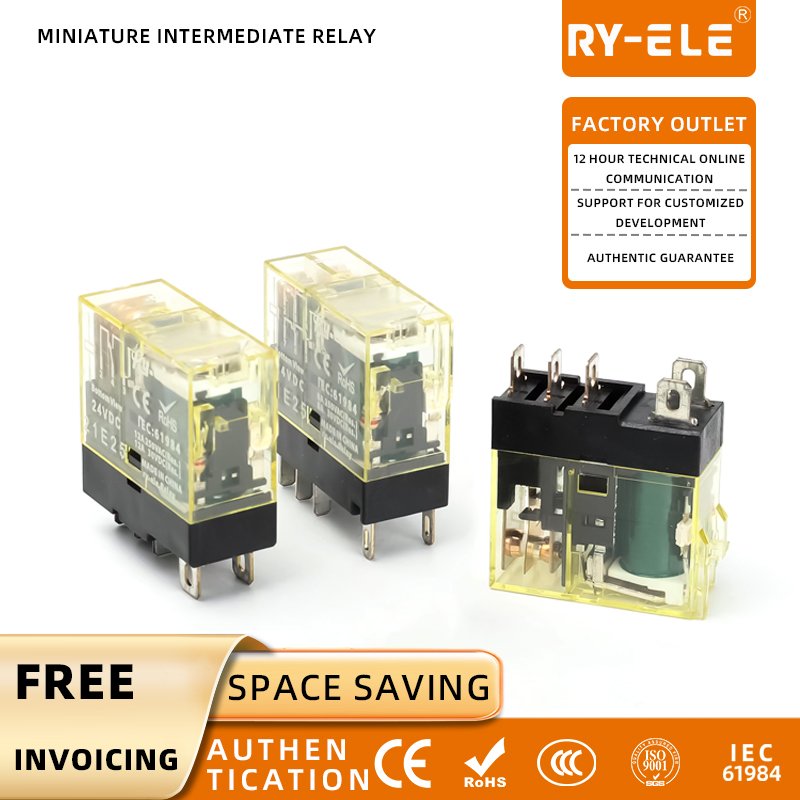 RY1S-CL-A220 Miniature 5pin 1NO/1NC 220VAC Auto Relay Electromagnetic & Sealed Protector Manufacturer's Relay