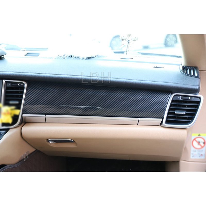 For 2010-2016 Porsche Panamera Carbon Fiber Style Interior Car Center Console Rear Armrest Panel Cover Trim Sticker Accessories