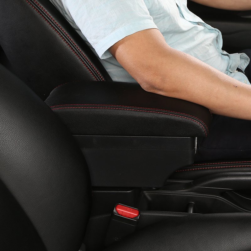 TONC 2007 Honda Fit Custom Armrest Console - ABS Center Console Organizer with USB Charging and Dual-Layer Storage