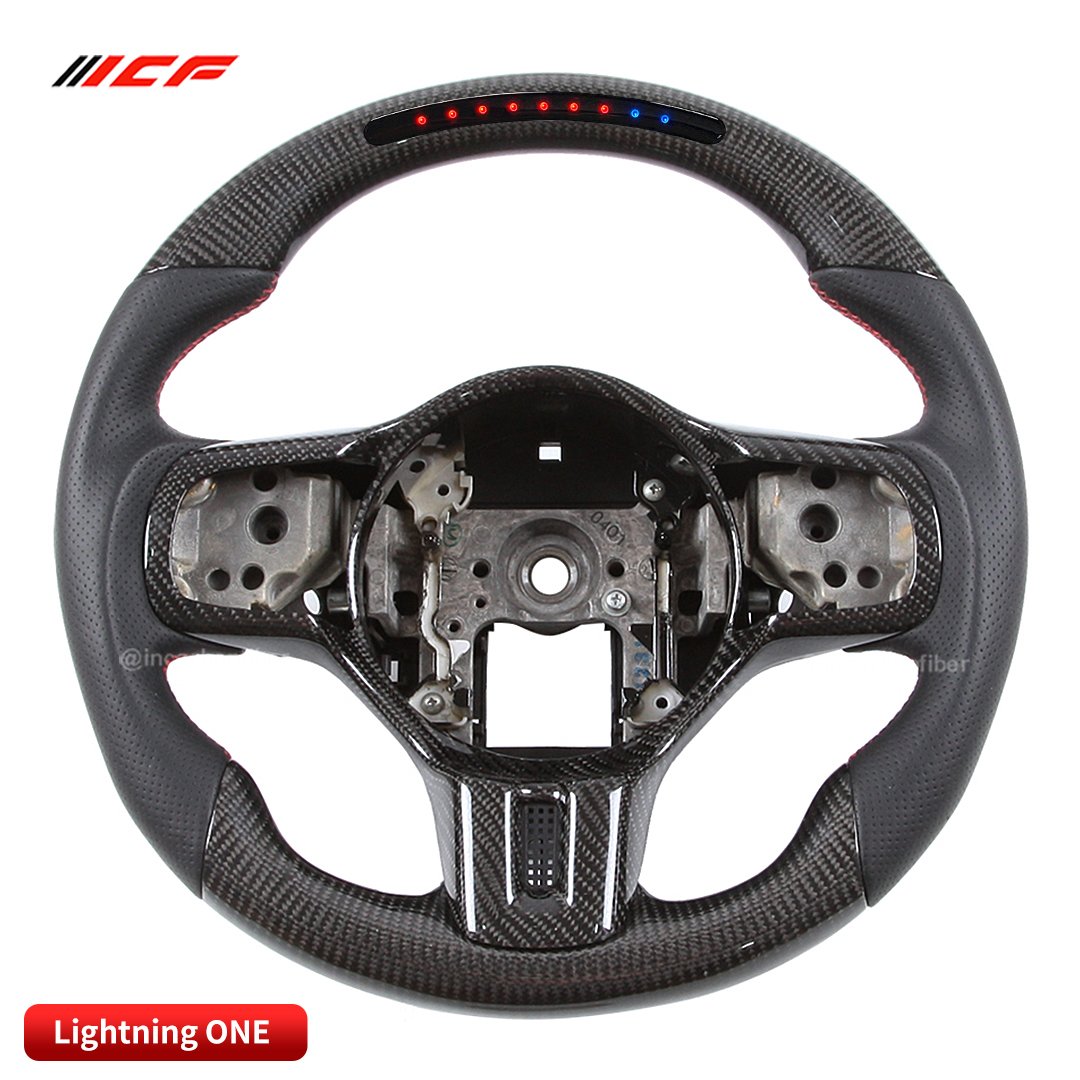 100% Real Carbon Fiber LED Steering Wheel for Mitsubishi Evo 9 EVO X
