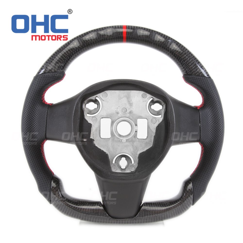 Car Steering Wheel for Tesla Model 3 Y Model3 LED RPM Carbon Fiber steering wheel 2017 2018 2019 2020 2021 2022 OHC MOTORS