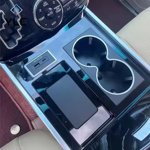 YLC Armrest Box Storage Cassette with Wireless Charging and Refrigerator for Previa / Estima / Tarago