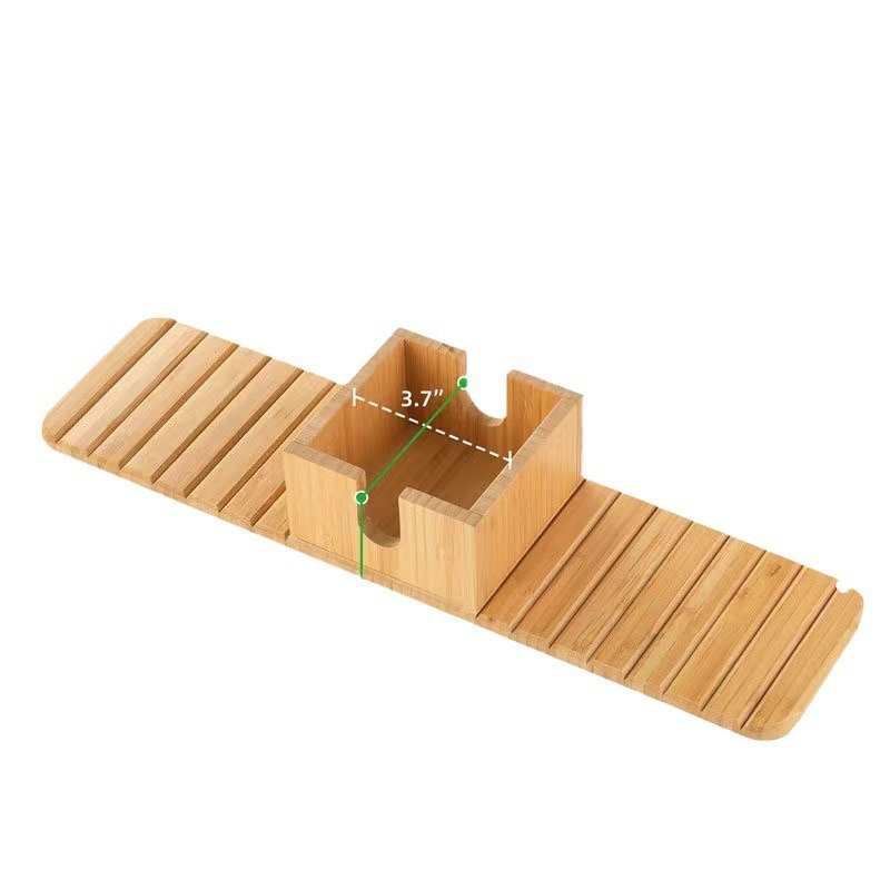Bamboo Tray Sofa Armrests Collapsible Drink Cup Lazy People Watch TV Snacks Tray Sofa Clamp Table