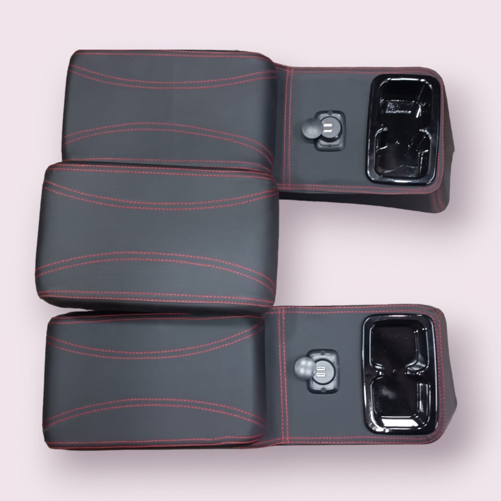 Mahindra Thar 2020-2024 MODEL Abs Imported Armrest Set of 3 with USB Charging Port Option Available at Competitive Price
