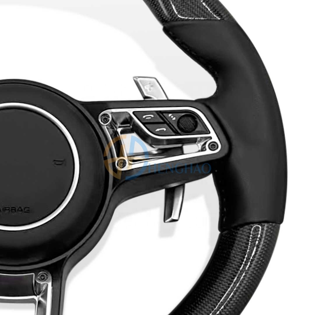 Custom Car Carbon Steering Wheel For Porsche Cayenne Macan Cayman 718 991 911 Panamera Upgraded Carbon Fiber Steering Wheel