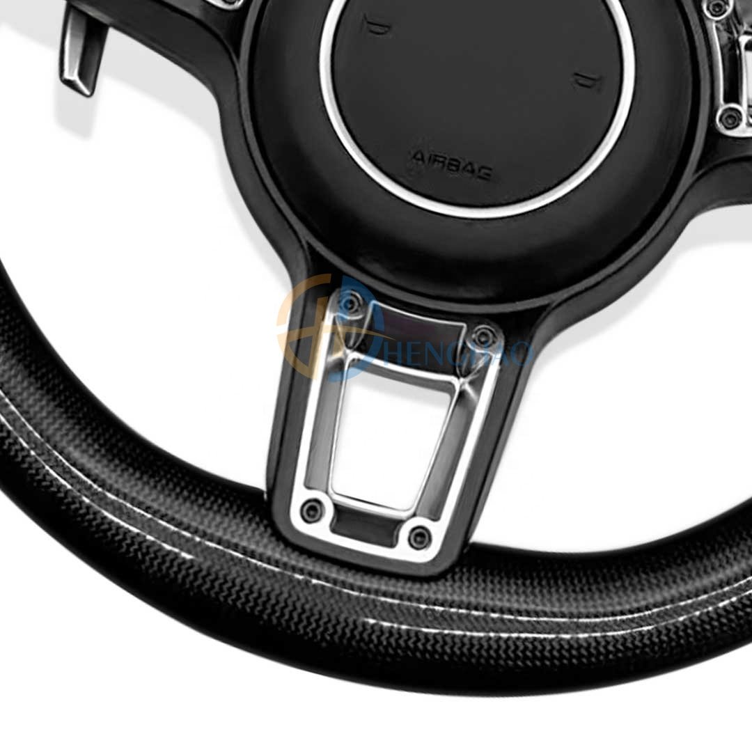 Custom Car Carbon Steering Wheel For Porsche Cayenne Macan Cayman 718 991 911 Panamera Upgraded Carbon Fiber Steering Wheel