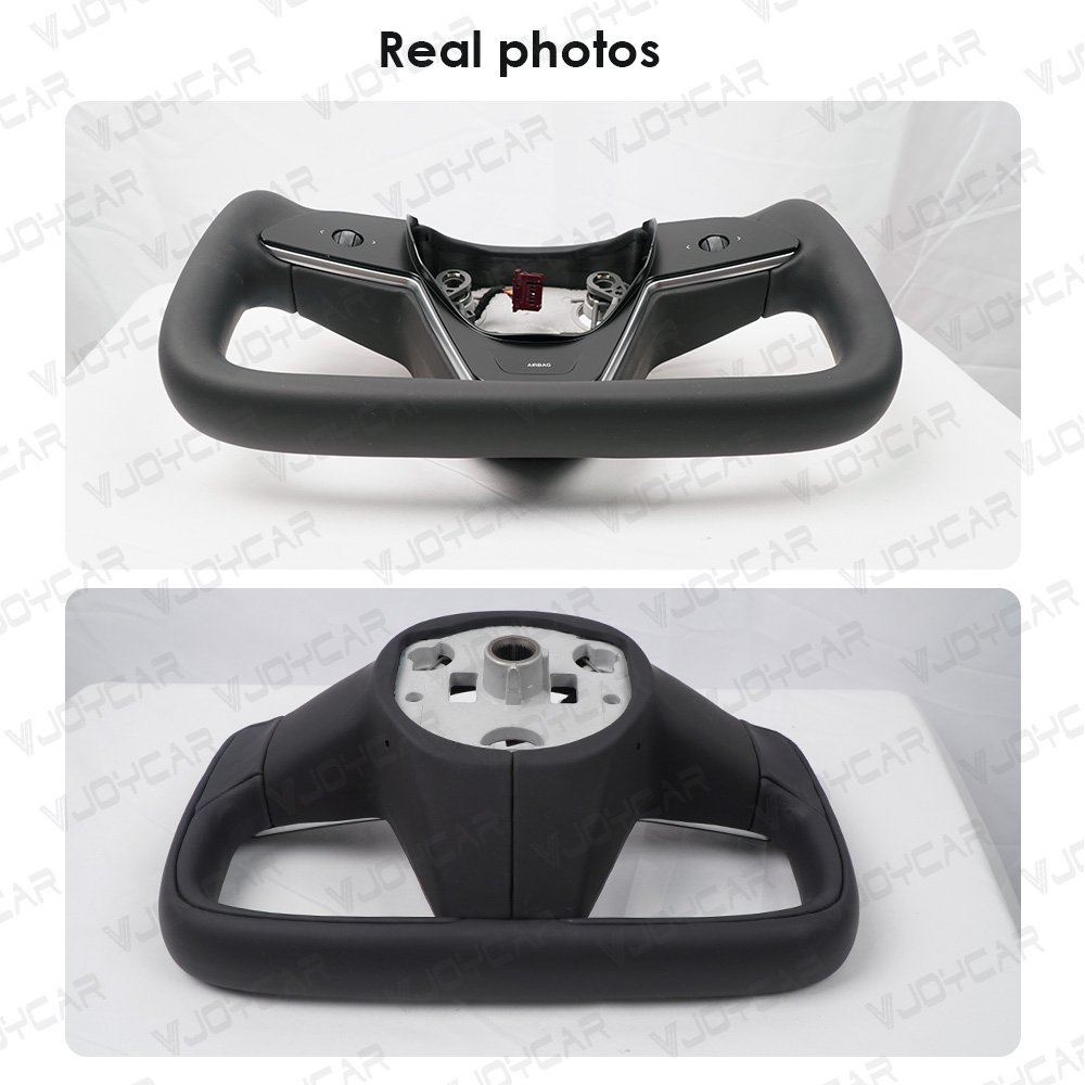 Upgrade Model X S Style Carbon Fiber Leather Yoke Steering Wheel for Tesla Model 3 Y Full Modification Accessories